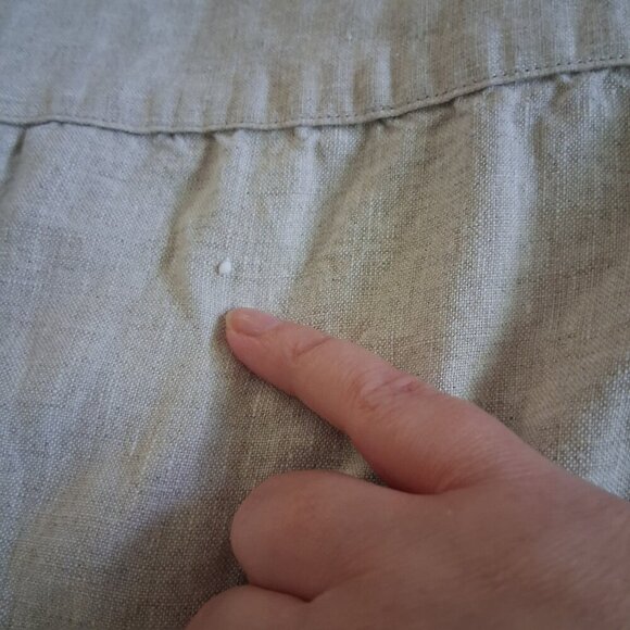 Le 31 Par Simons Men's XXL Oatmeal Mandarin Collar Button Down 100% Linen Shirt - Picture 14 of 14